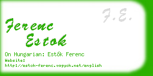 ferenc estok business card